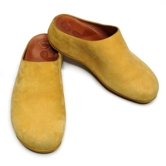 mustard yellow clogs